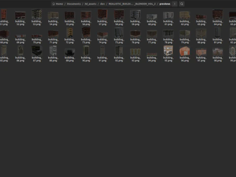 50 Realistic Buildings 3D Assets Pack For Blender Vol 2 3D Model