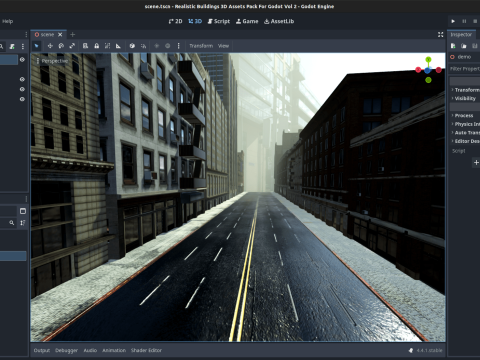 Realistic Buildings 3D Assets Pack For Godot Vol 2 3D Model