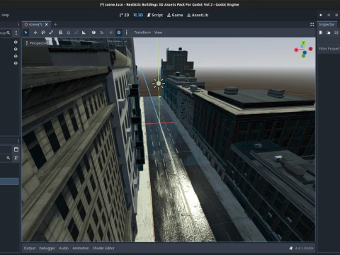 50 Realistic Buildings 3D Assets Pack For Godot Vol 2 3D Model