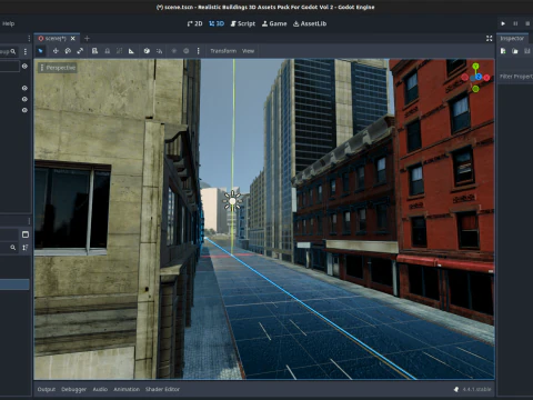 50 Realistic Buildings 3D Assets Pack For Godot Vol 2 3D Model