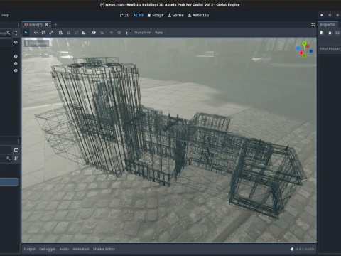 50 Realistic Buildings 3D Assets Pack For Godot Vol 2 3D Model