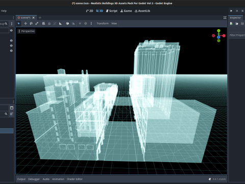 Realistic Buildings 3D Assets Pack For Godot Vol 2 3D Model