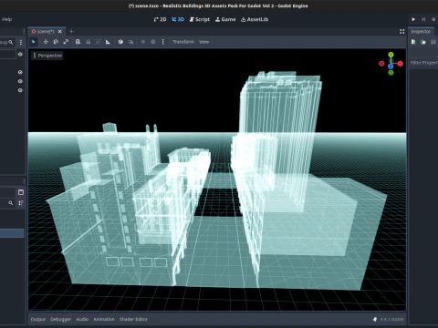 50 Realistic Buildings 3D Assets Pack For Godot Vol 2 3D Model
