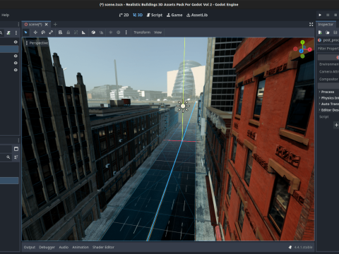 Realistic Buildings 3D Assets Pack For Godot Vol 2 3D Model