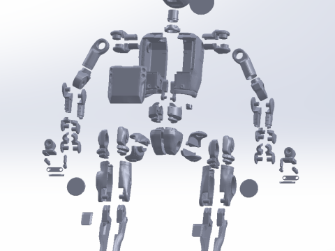 Atlas Boston Dynamics full-scale 11 167 m 3D printable 85 pieces -Mechatronics Electricity- 3D Принт Модель
