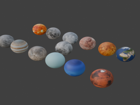 Realistic Planets Model 3D