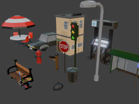 LOW POLY CITY ASSETS Modelo 3D