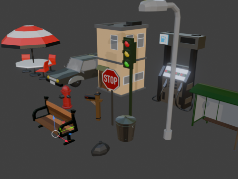 LOW POLY CITY ASSETS Modelo 3D
