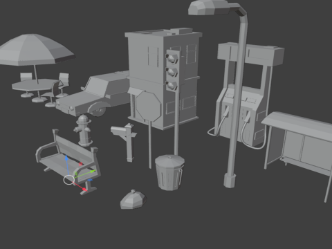 LOW POLY CITY ASSETS Modelo 3D