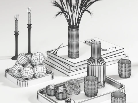 Decorative set 3 3D Model