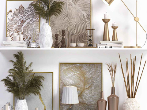 장식 세트 4 3D 모델