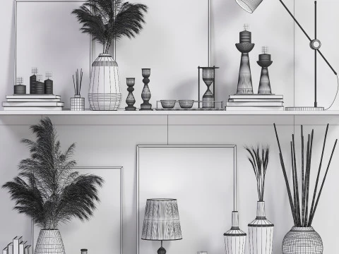 Decorative set 4 3D Model