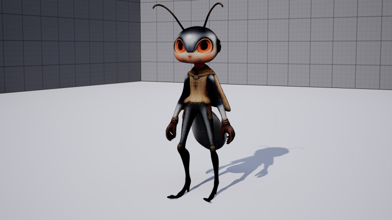 Humanoid Cricket Stylized 3D Модель .c4d .max .obj .3ds .fbx .stl .blend