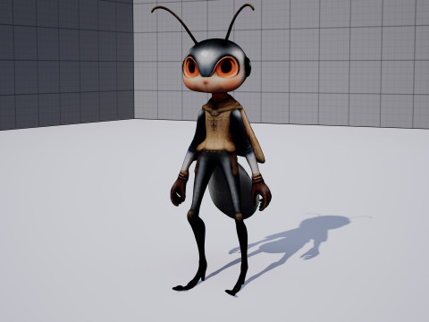 Humanoid Cricket Stylized 3D Model