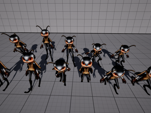 Humanoid Cricket Stylized 3D Модель
