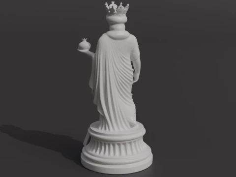 HERA Greek Goddess Chess Queen 3D Print Model