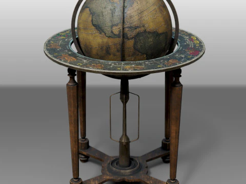 Średniowieczny glob Model 3D