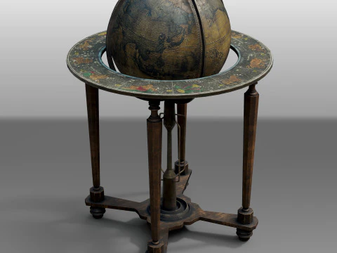 Średniowieczny glob Model 3D