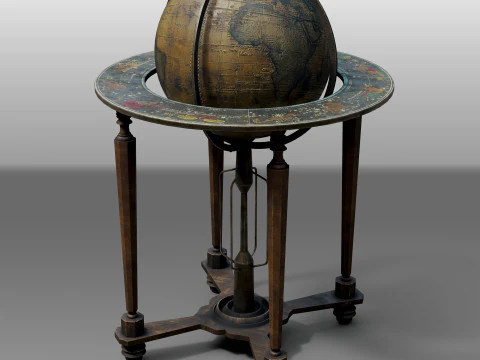 Średniowieczny glob Model 3D