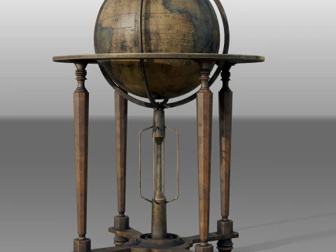 Średniowieczny glob Model 3D