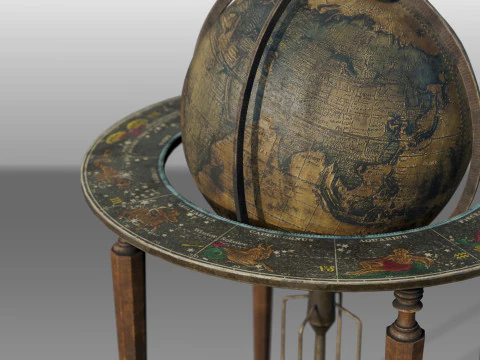 Średniowieczny glob Model 3D