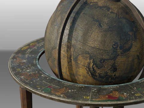 Średniowieczny glob Model 3D