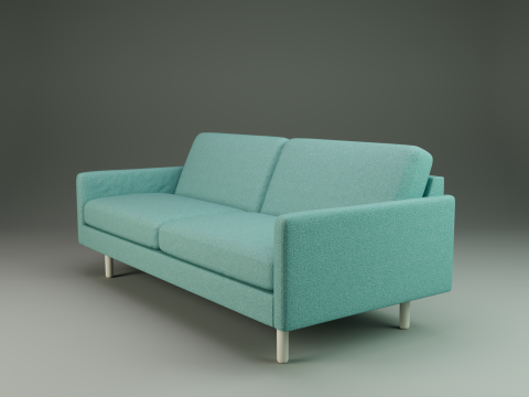 3-Seater Sofa 3D मॉडल