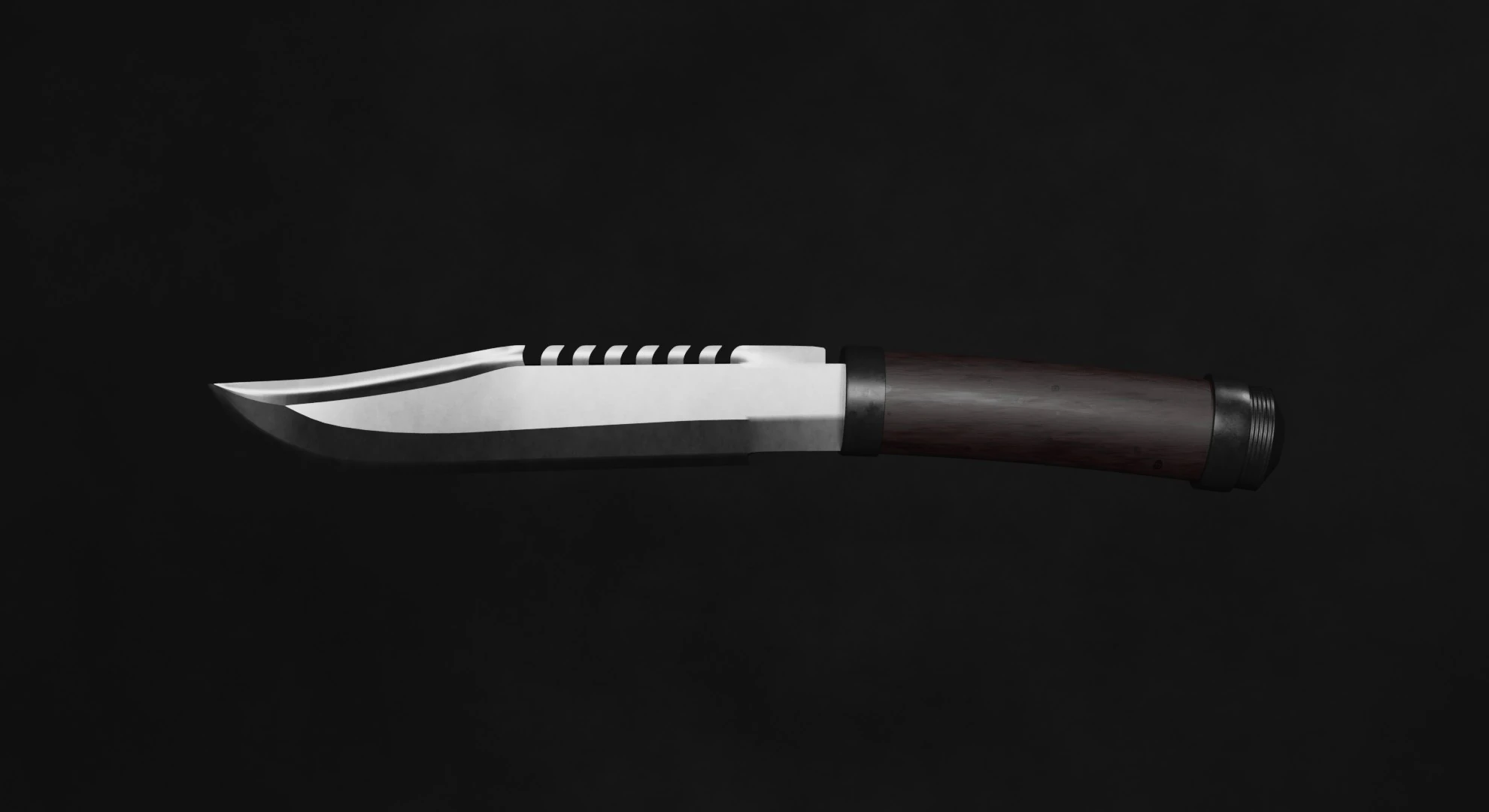 Hunting knife Clip Point 3D Model .c4d .max .obj .3ds .fbx .stl .blend