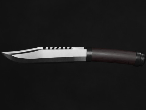 Hunting knife Clip Point 3D Model