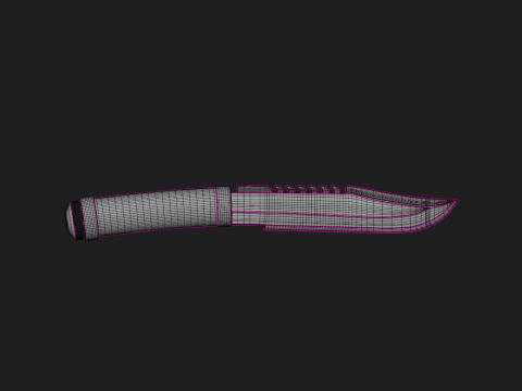 Hunting knife Clip Point Modelo 3D