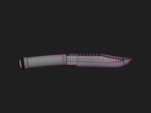 Hunting knife Clip Point 3D Model