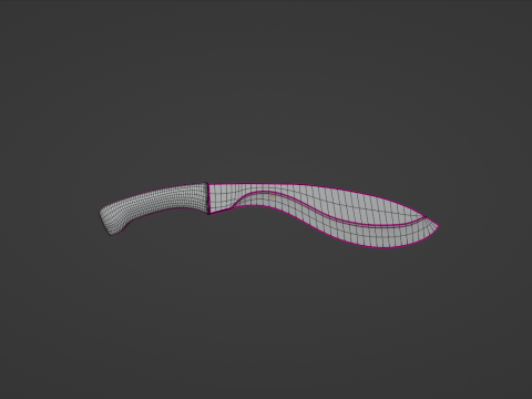 Kukri Machete Modello 3D