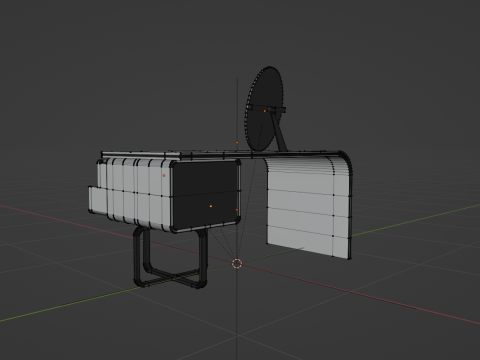 White vanity table pull-out drawers Model 3D