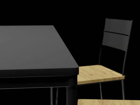 Kitchen table with chairs 3D Model