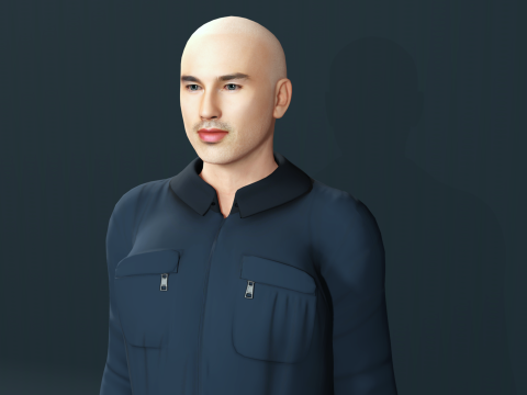 Handsome man for game animations Modello 3D
