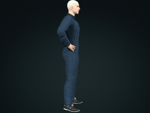 Handsome man for game animations Model 3D