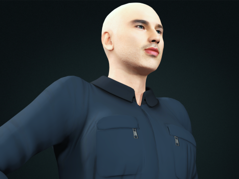 Handsome man for game animations Model 3D