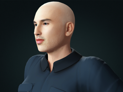 Handsome man for game animations Model 3D