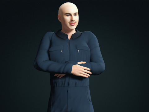 Handsome man for game animations Model 3D