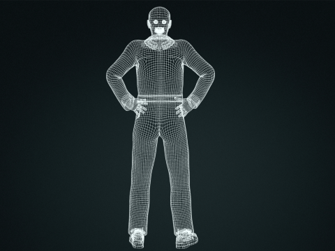 Handsome man for game animations Model 3D