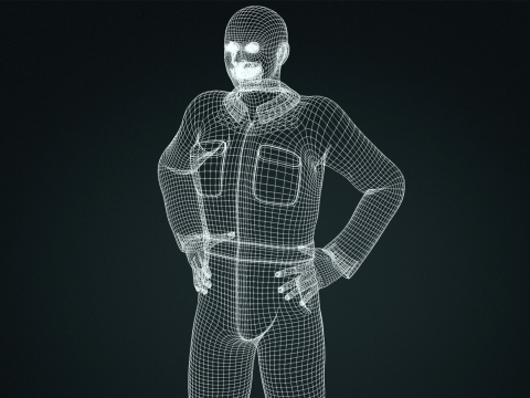 Handsome man for game animations Model 3D