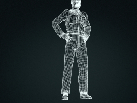 Handsome man for game animations Model 3D