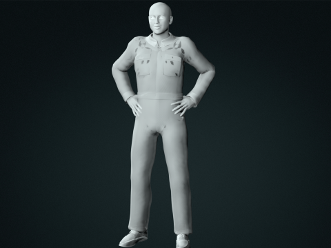 Handsome man for game animations Model 3D