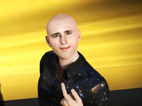 Bald man 3D Model