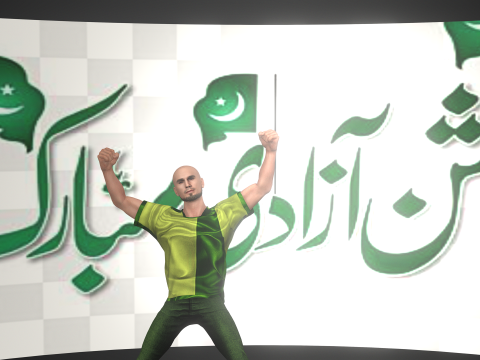 Independence Day of Pakistan with Salman Model 3D