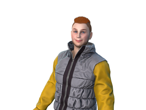 Realistic 3D Boy Character Model Game-Ready 3D Model