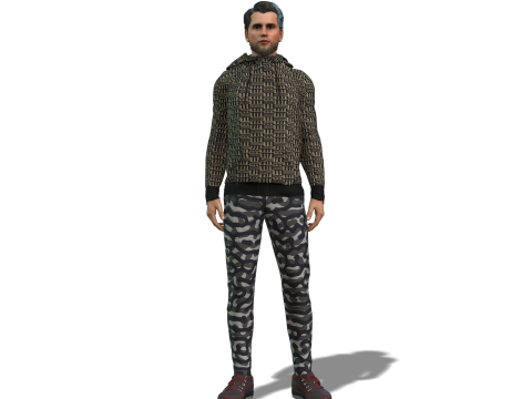 3D Male Character Model - Fashion Style 3D Model