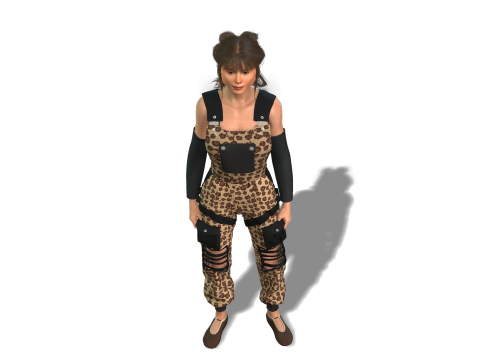Stylish 3D Female Character Model for Games Animations VR 3D Model