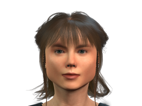 Stylish 3D Female Character Model for Games Animations VR 3D Model