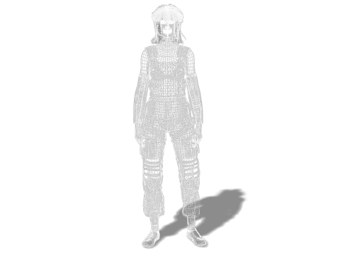 Stylish 3D Female Character Model for Games Animations VR 3D Model